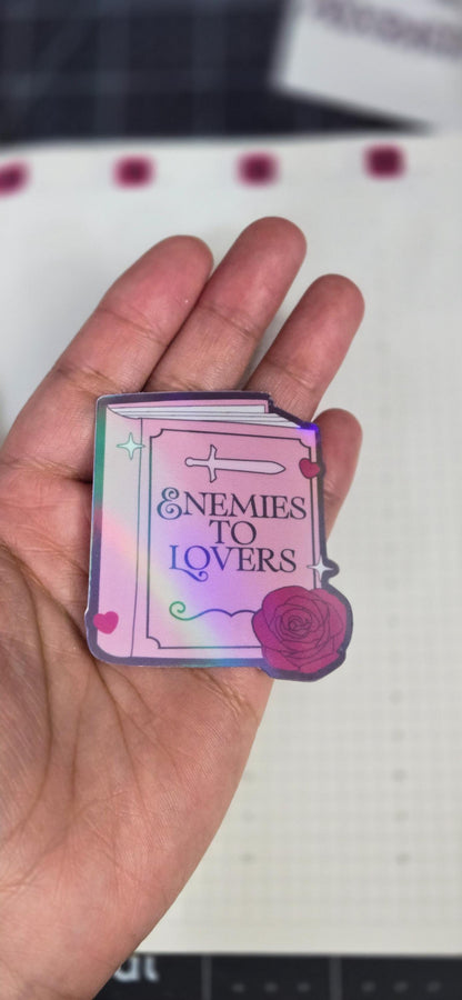 Enemies to Lovers Holographic Die Cut Sticker