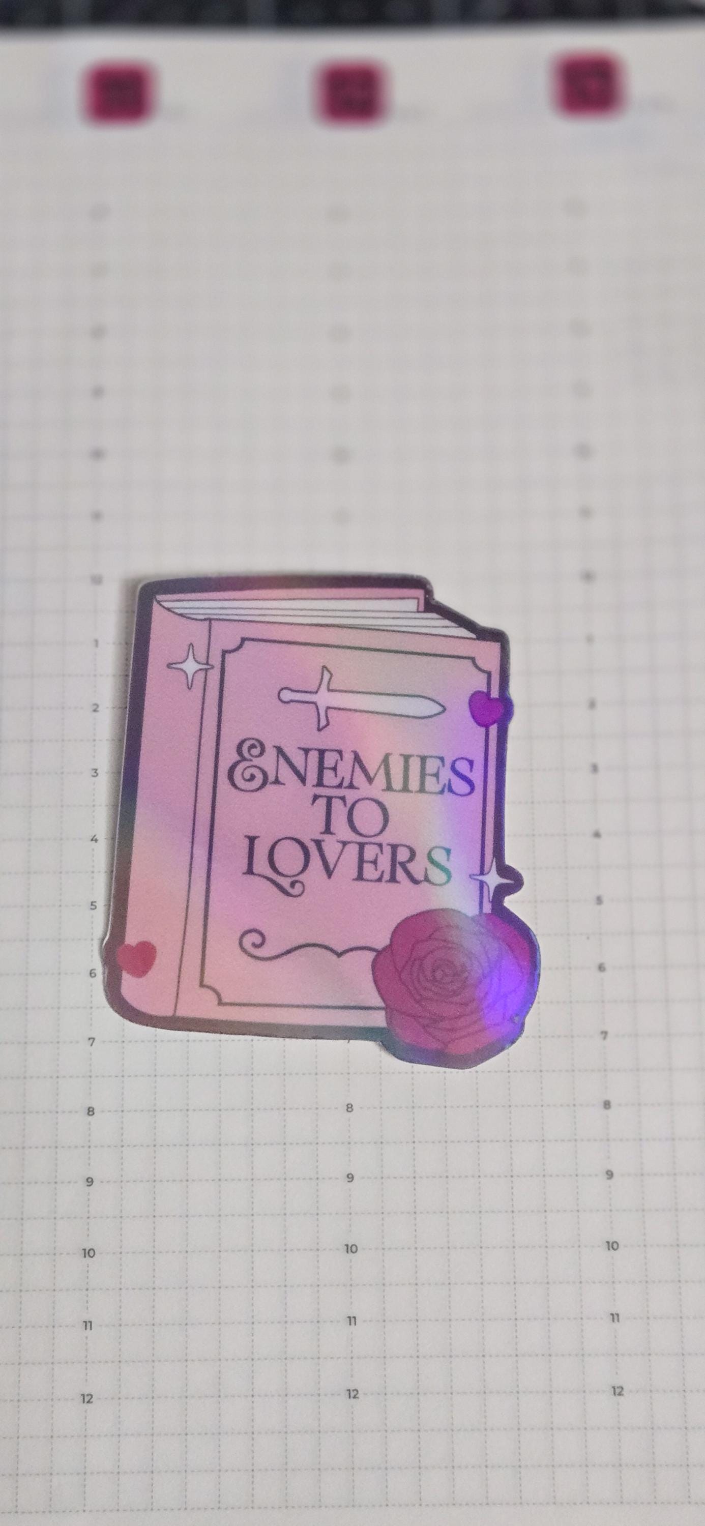 Enemies to Lovers Holographic Die Cut Sticker