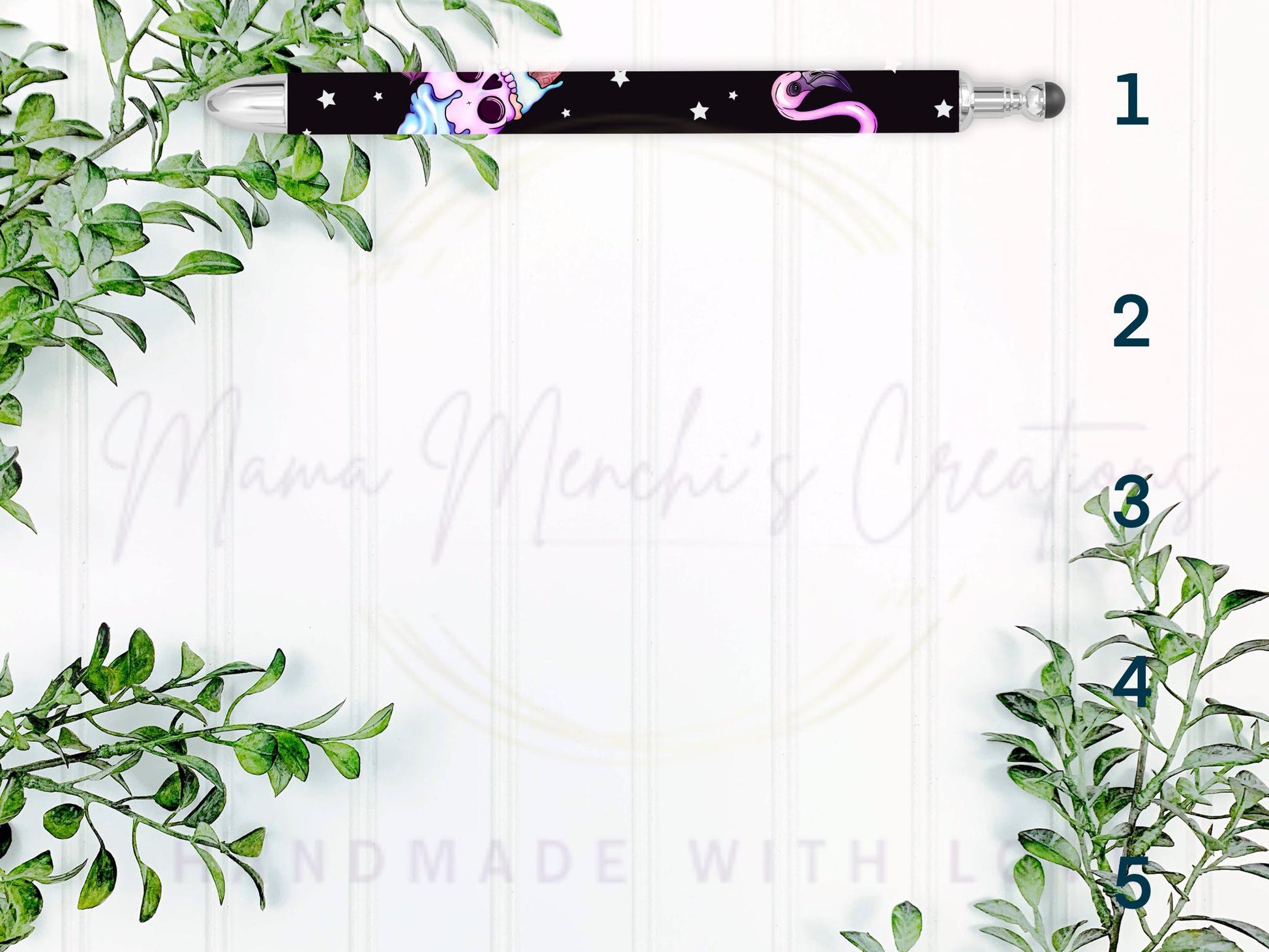 Pastel Summer Goth Refillable Retractable Gel Pen
