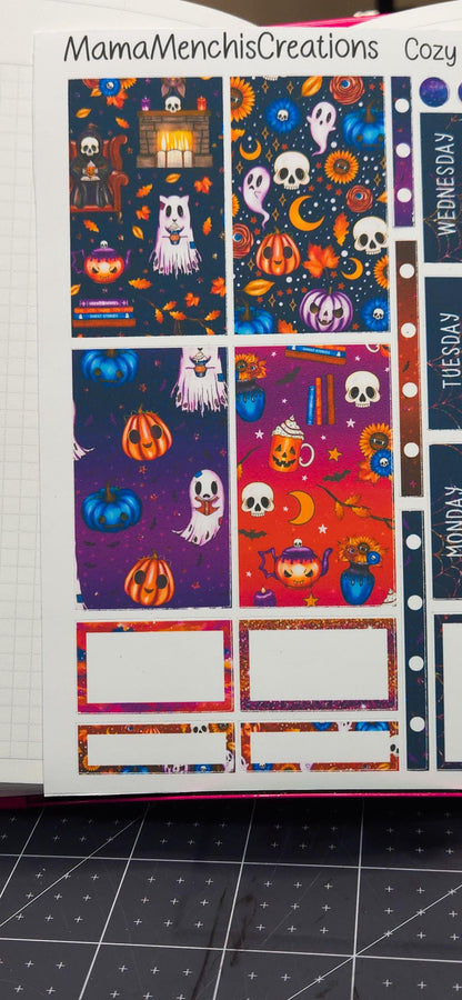 Spooky Halloween Ghosts Bujo Journal Planner deco Sticker Sheet