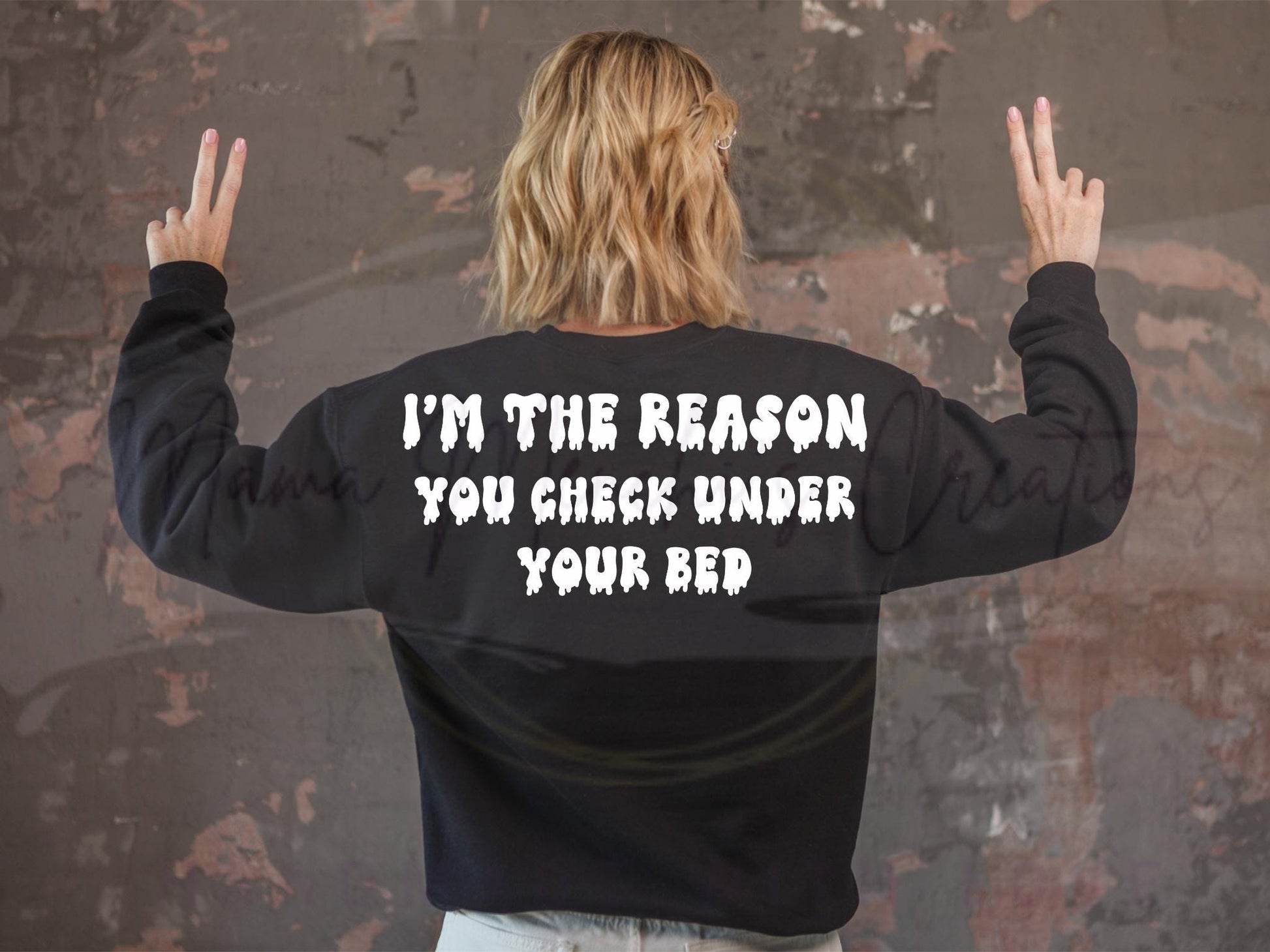 Check Under Your Bed Spooky Sublimation PNG SVG Digital Download