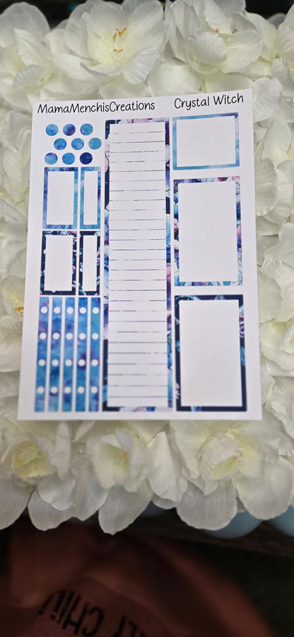 Crystal Witch Witchy Bujo Journal Planner deco Sticker Sheet