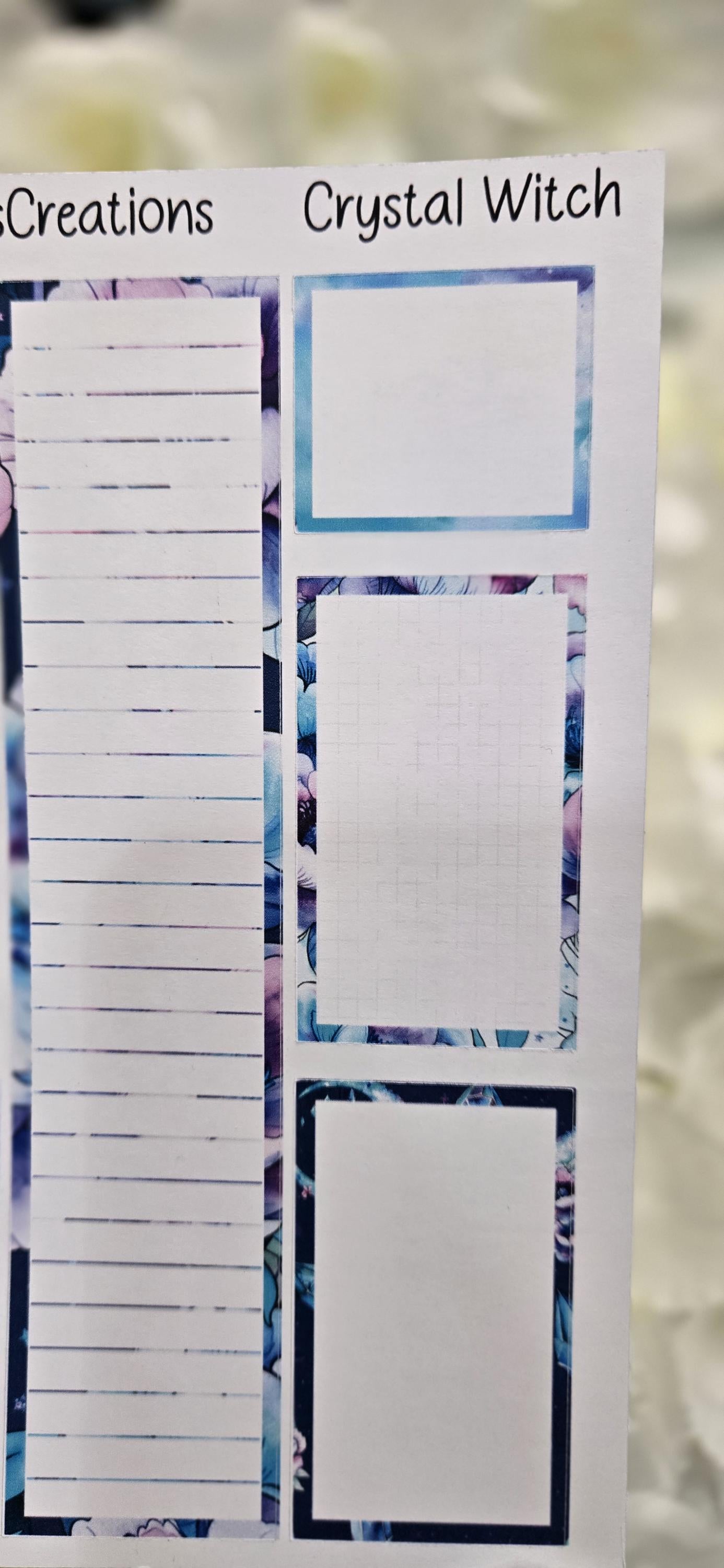 Crystal Witch Witchy Bujo Journal Planner deco Sticker Sheet