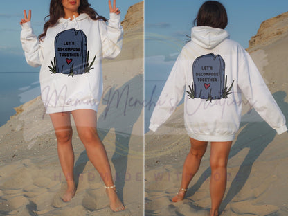 Let’s Decompose Together Tombstone Sublimation DTF PNG Digital Download