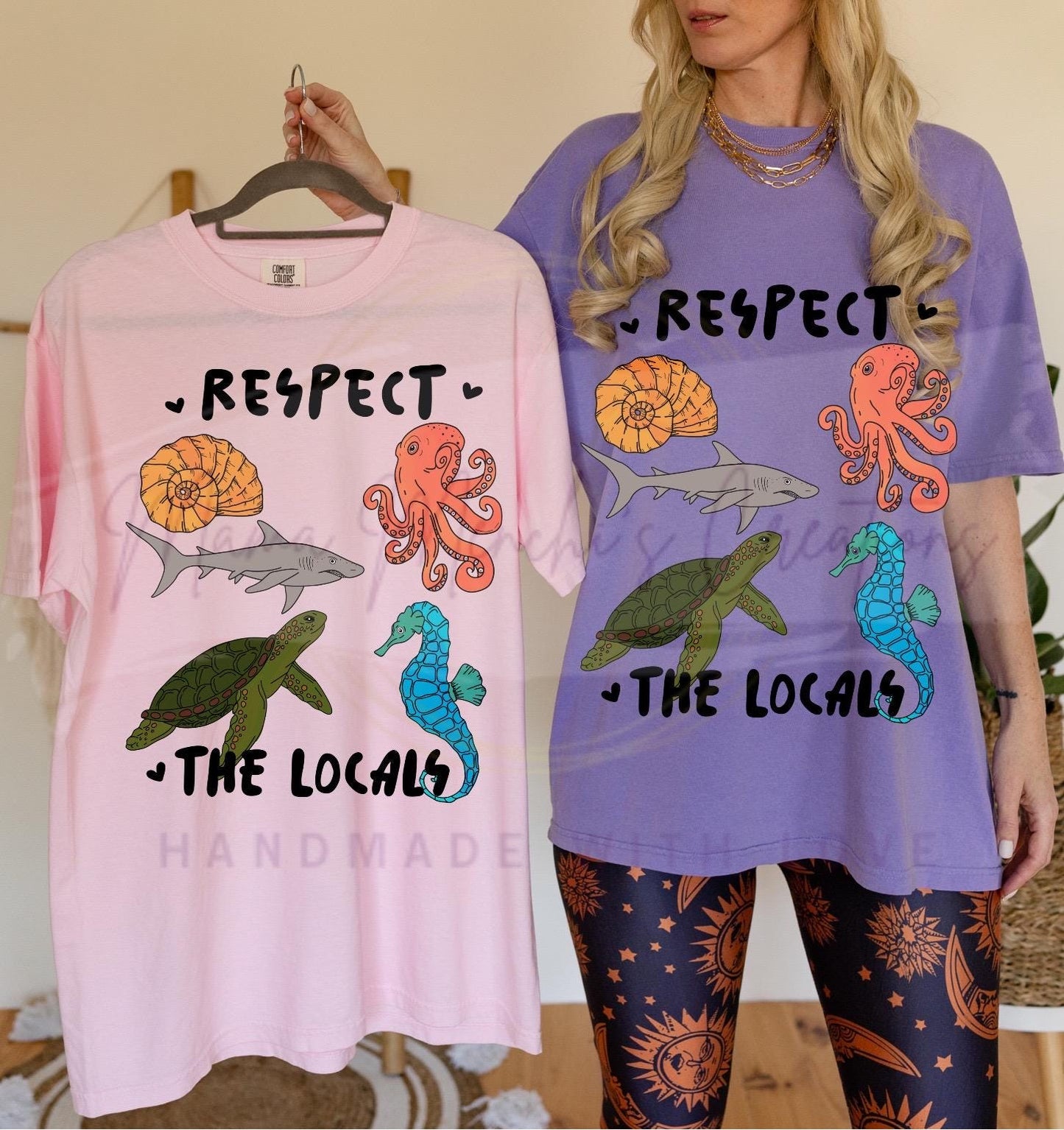 Respect the Locals Sea Life Ocean Sublimation DTF PNG Digital Download