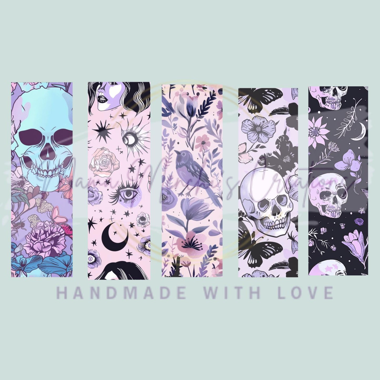 Pastel Goth Skulls Refillable Retractable Gel Pen