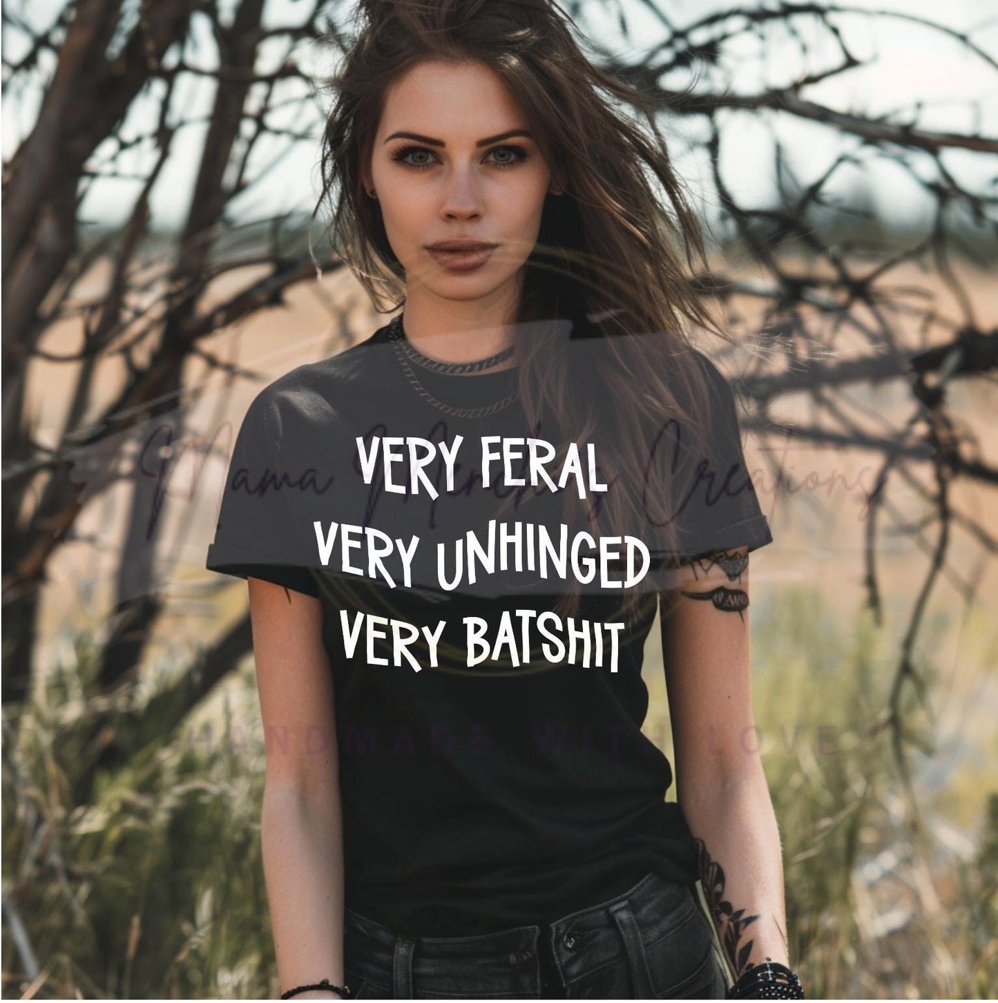 Very Feral Very Unhinged Sweary Mental Health Sublimation DTF PNG Digital Download