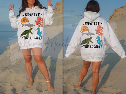 Respect the Locals Sea Life Ocean Sublimation DTF PNG Digital Download