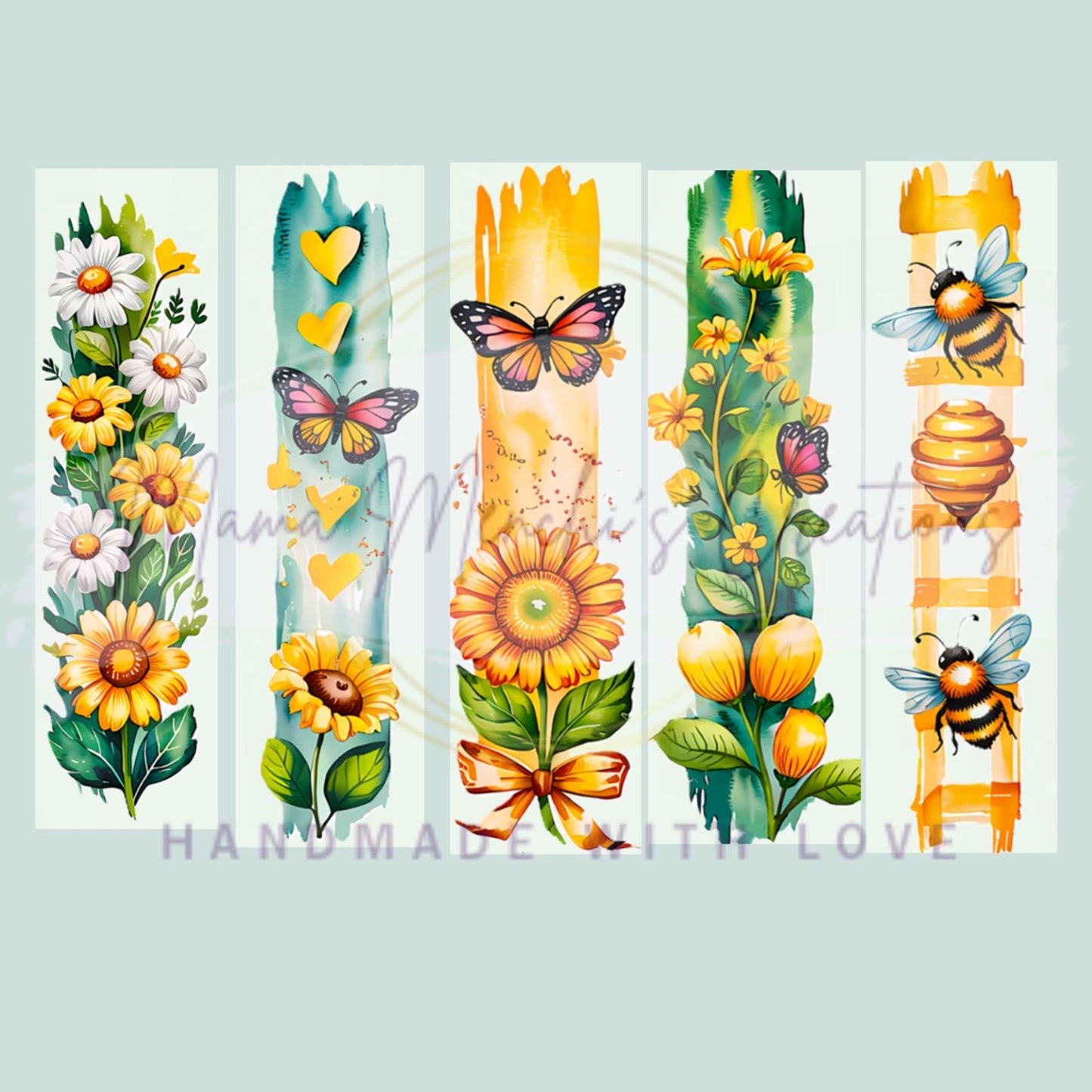 Bees and Flowers Gel Pen: Refillable Stainless Steel Pen with Stylus