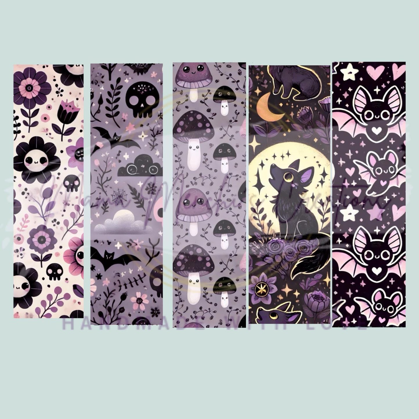 Spooky Cat, Mushrooms & Wolves Gel Pen - Refillable .5mm, Stylus Tip