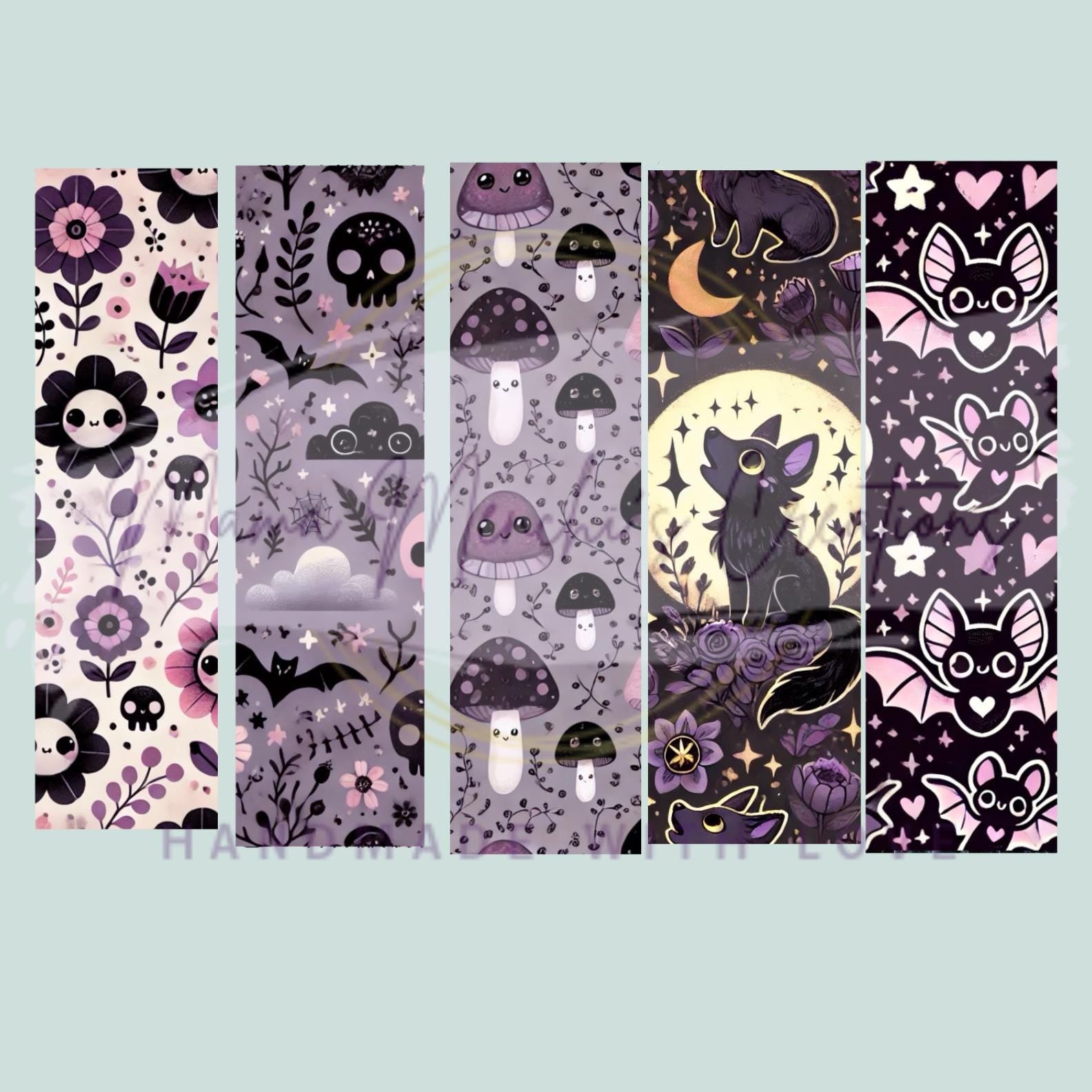 Spooky Cat, Mushrooms & Wolves Gel Pen - Refillable .5mm, Stylus Tip