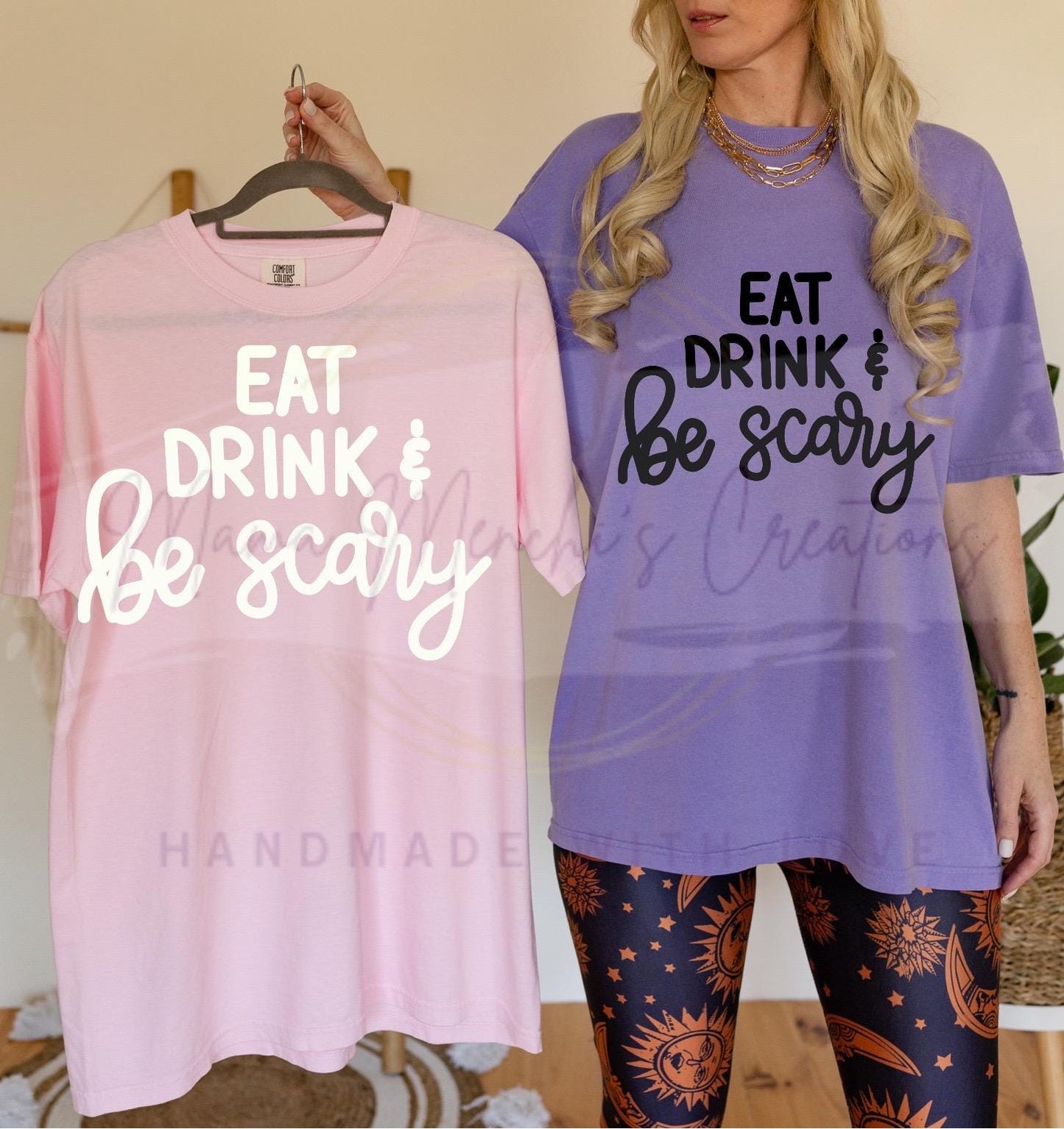 Eat Drink and Be Scary Halloween Sublimation DTF PNG Digital Download