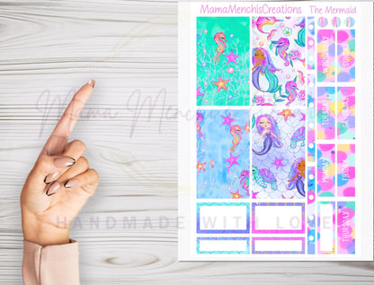 Mermaid Summer Ocean Vibes Bujo Journal Planner deco Sticker Matte Sheet