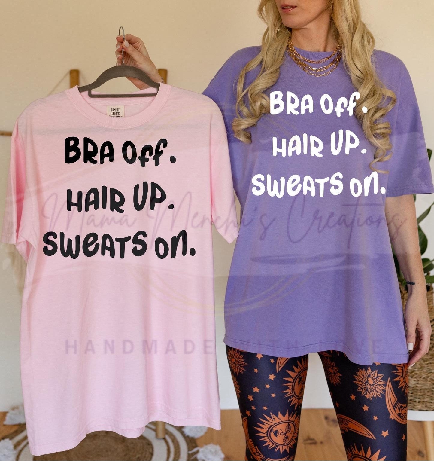 Bra Off Hair up Sweats On Sublimation DTF PNG Digital Download