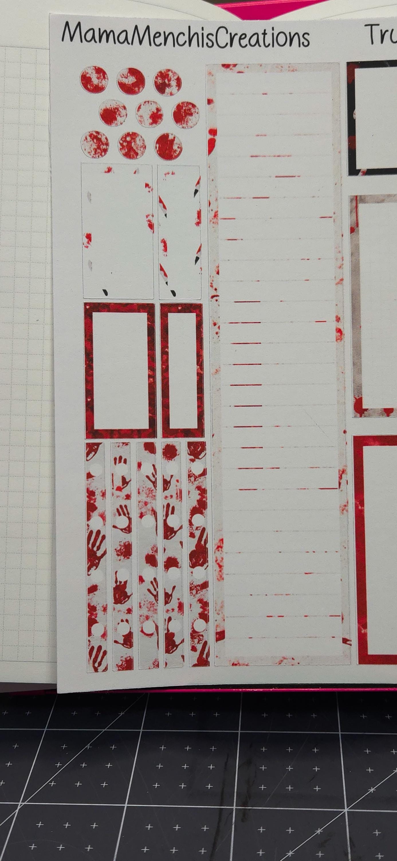 True Crime Matte Bujo Journal Stand Size Planner deco Sticker Sheet