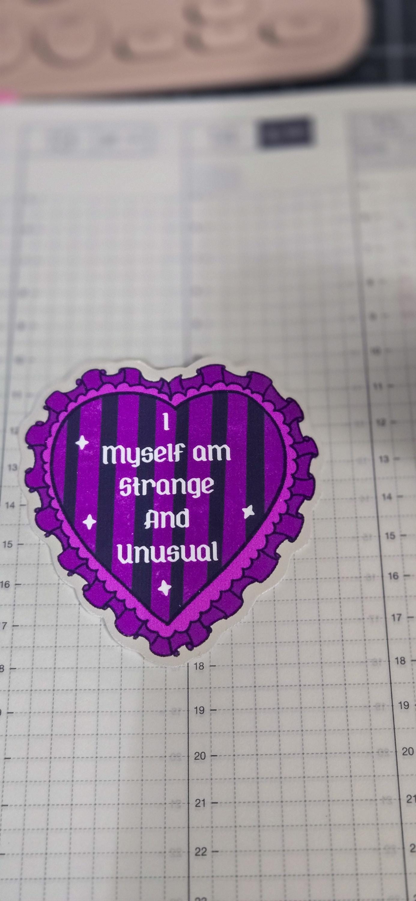 I myself am Strange and Unusual Die Cut Bujo Journal Planner Sticker