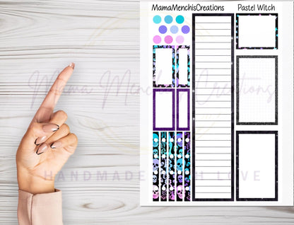 Pastel Goth Vibes Bujo Journal Planner deco Sticker Matte Sheet