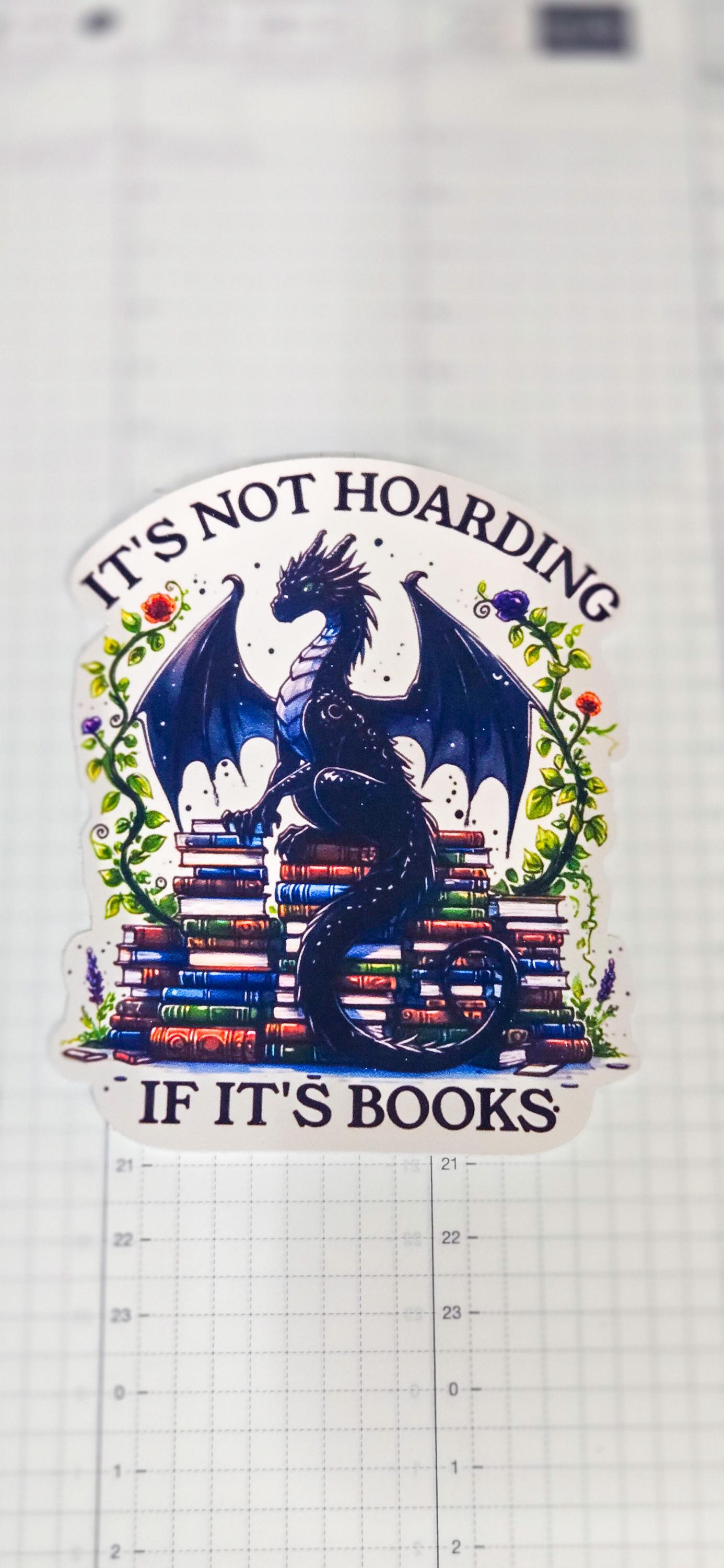 Hoarding Books Dragon Bookish Glossy Die Cut Bujo Journal Planner Sticker