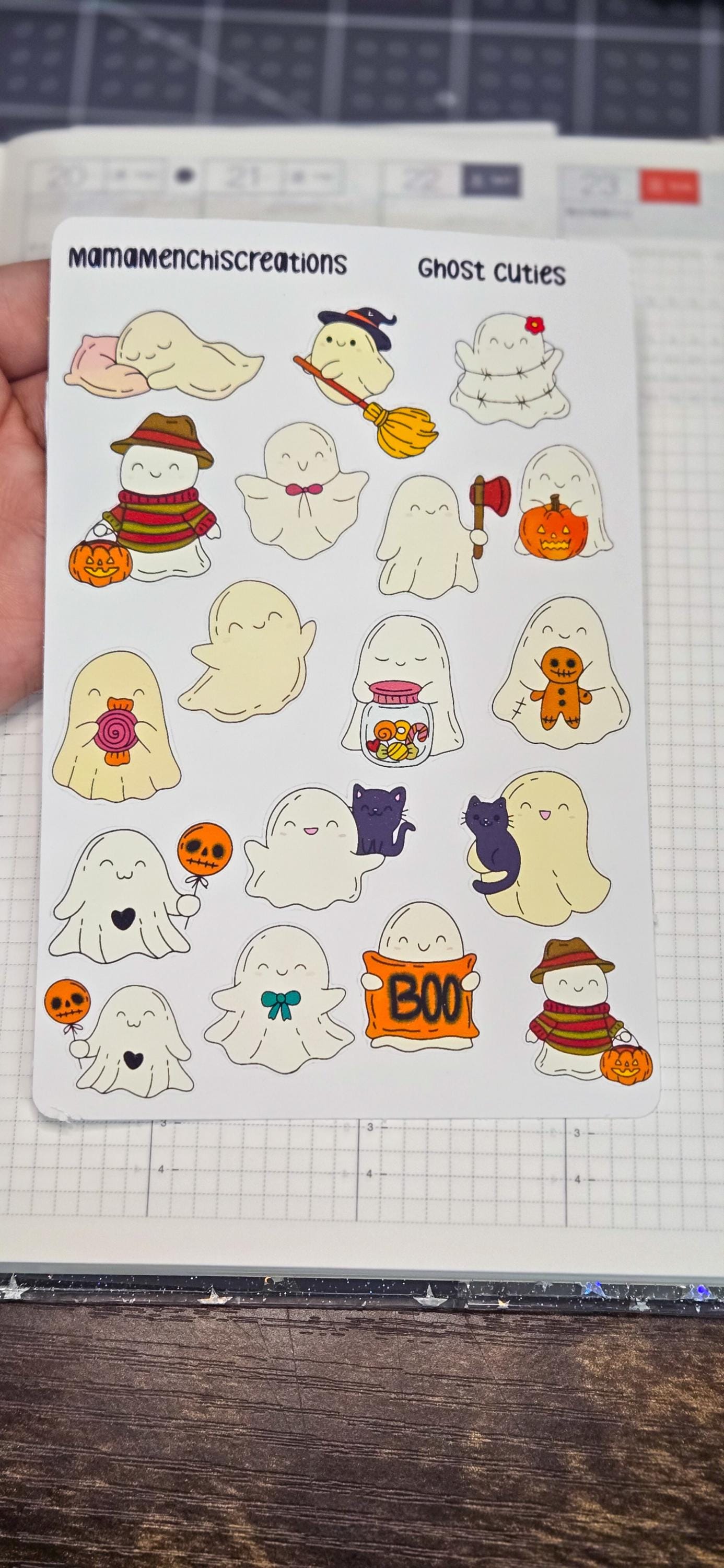 Ghost Matte Sticker Sheet – Bujo Planner Stickers