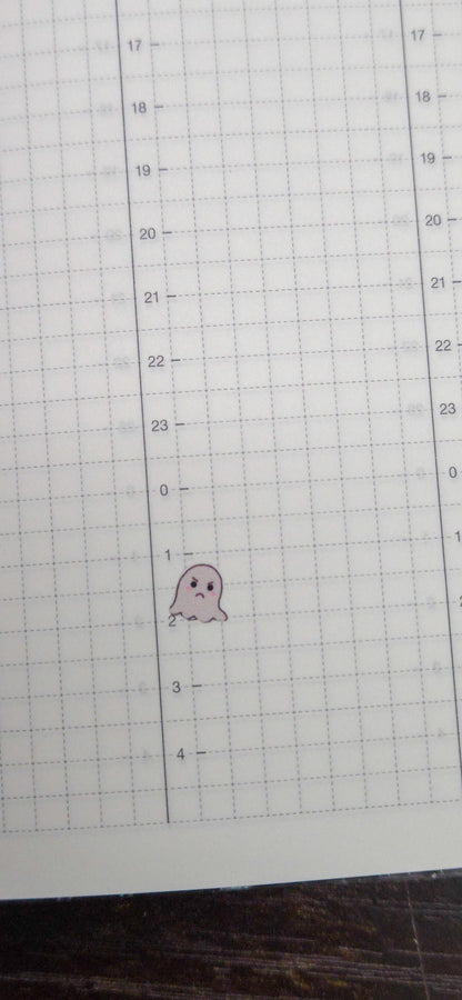 Tiny Ghost Emojis Matte Bujo Journal Planner deco Sticker Sheet
