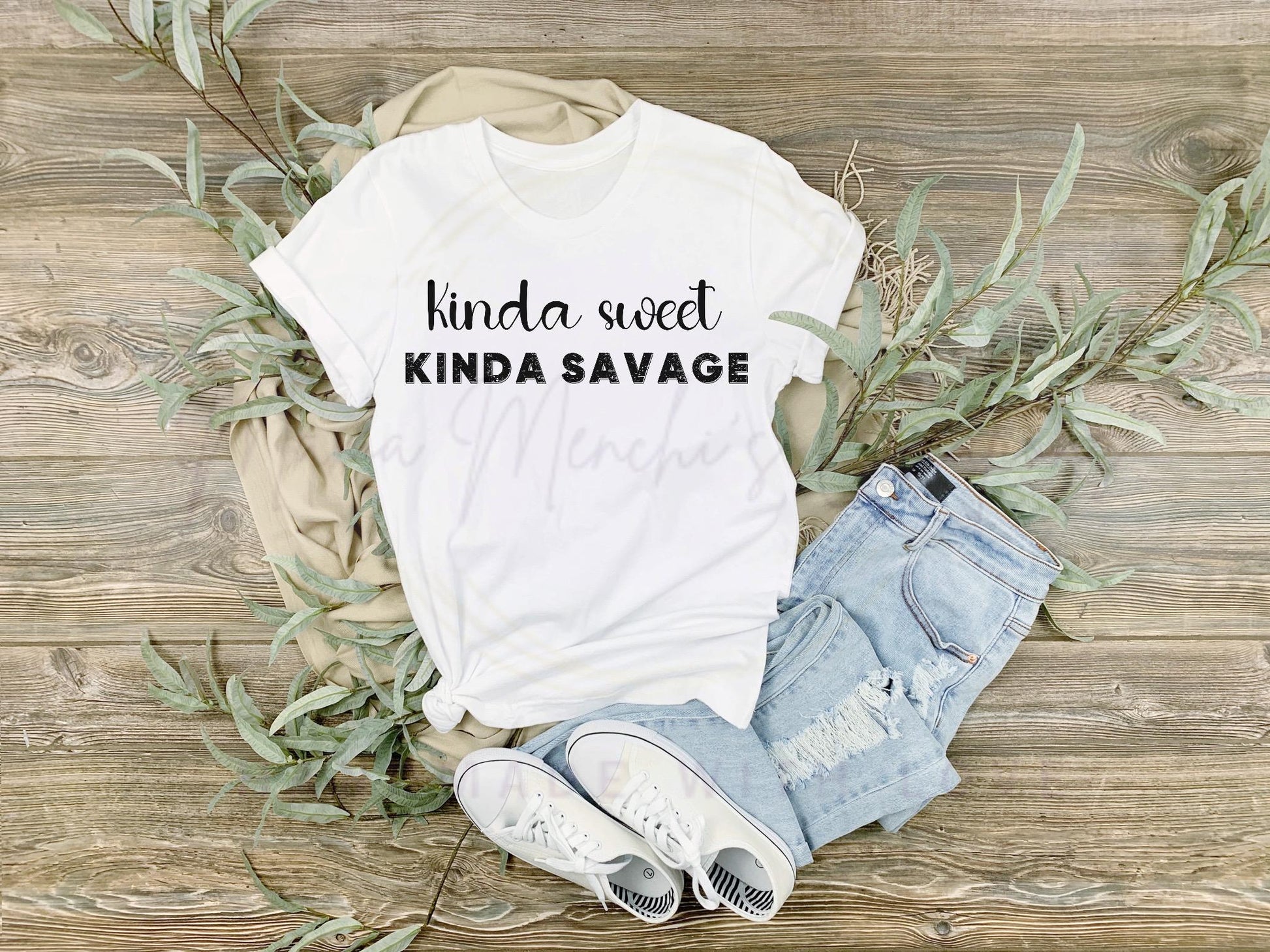 Kinda Sweet Kinda Savage Distressed Sublimation DTF PNG Digital Download