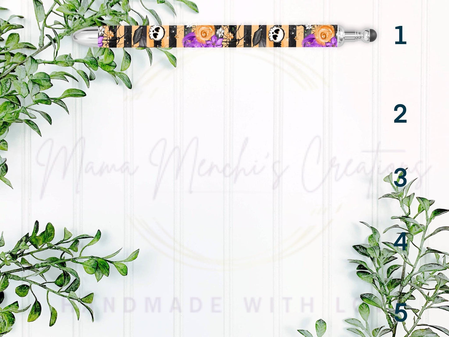 Halloween Stainless Steel Gel Pen with Stylus - Refillable .5mm
