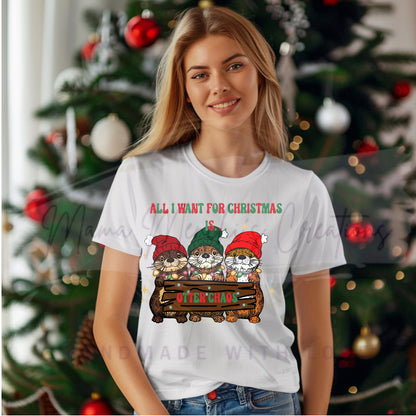 Otter Chaos Christmas PNG, Funny Pun Sublimation (Digital Download)