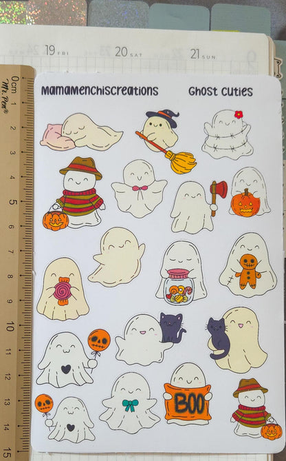 Ghost Matte Sticker Sheet – Bujo Planner Stickers