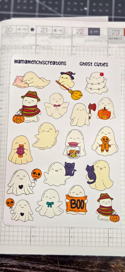 Ghost Matte Sticker Sheet – Bujo Planner Stickers