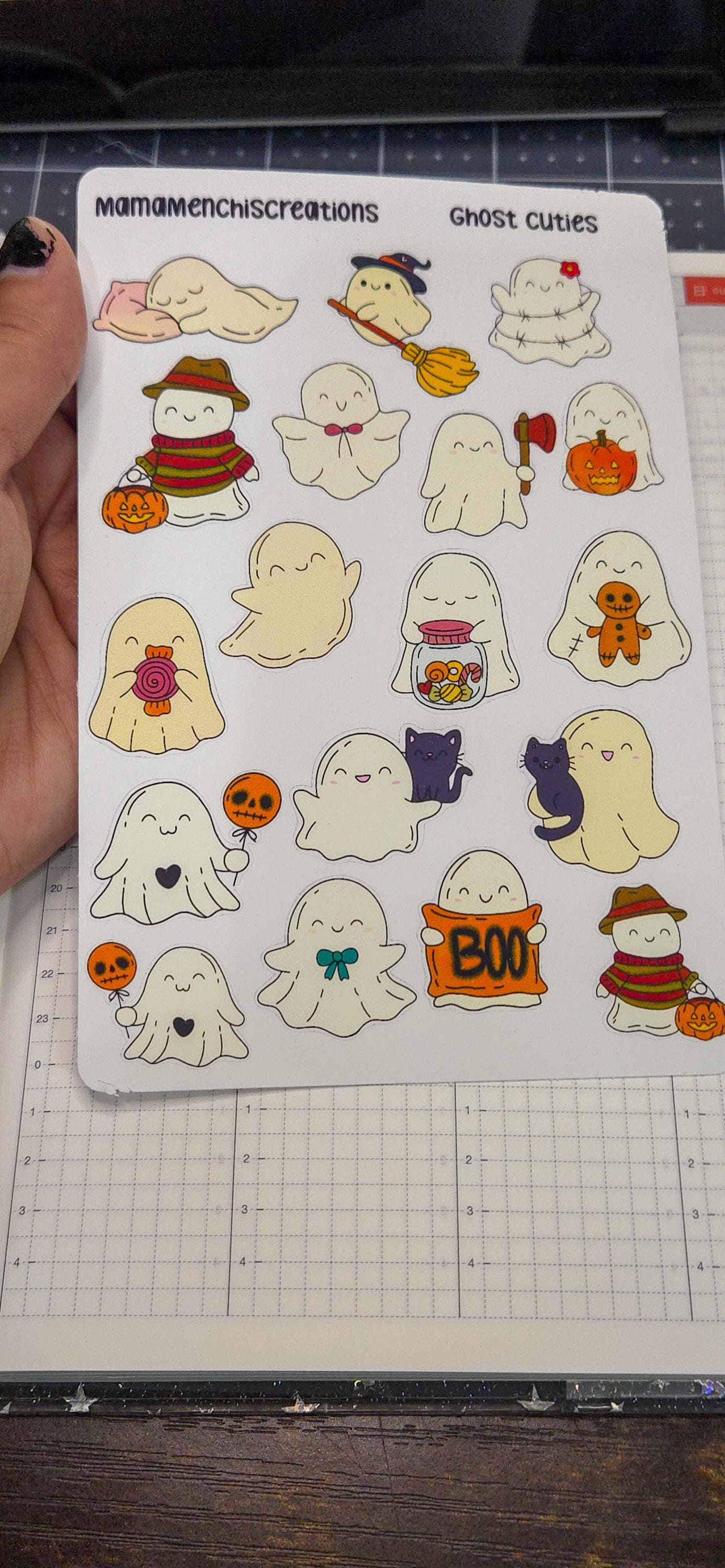 Ghost Matte Sticker Sheet – Bujo Planner Stickers