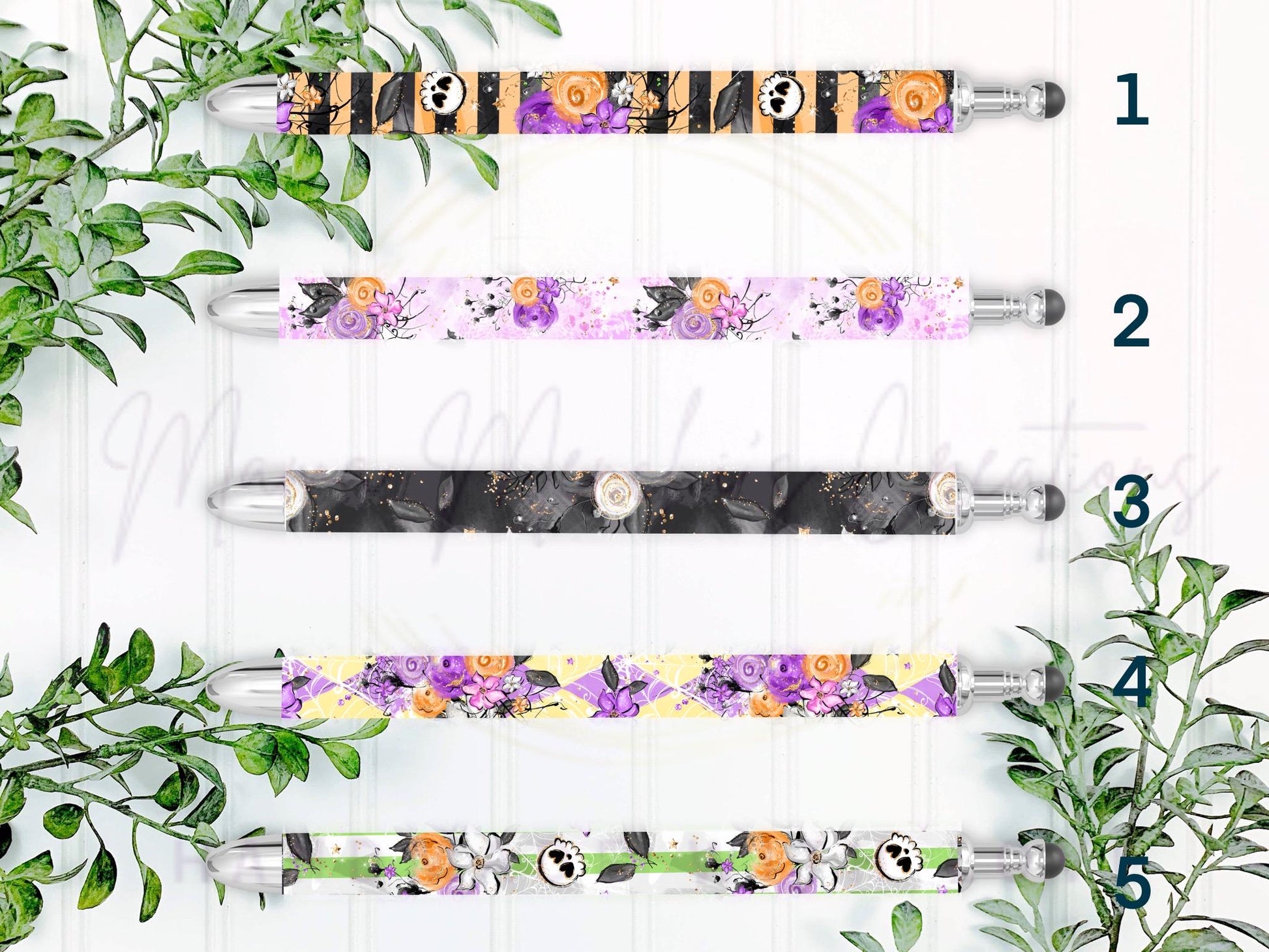 Halloween Stainless Steel Gel Pen with Stylus - Refillable .5mm