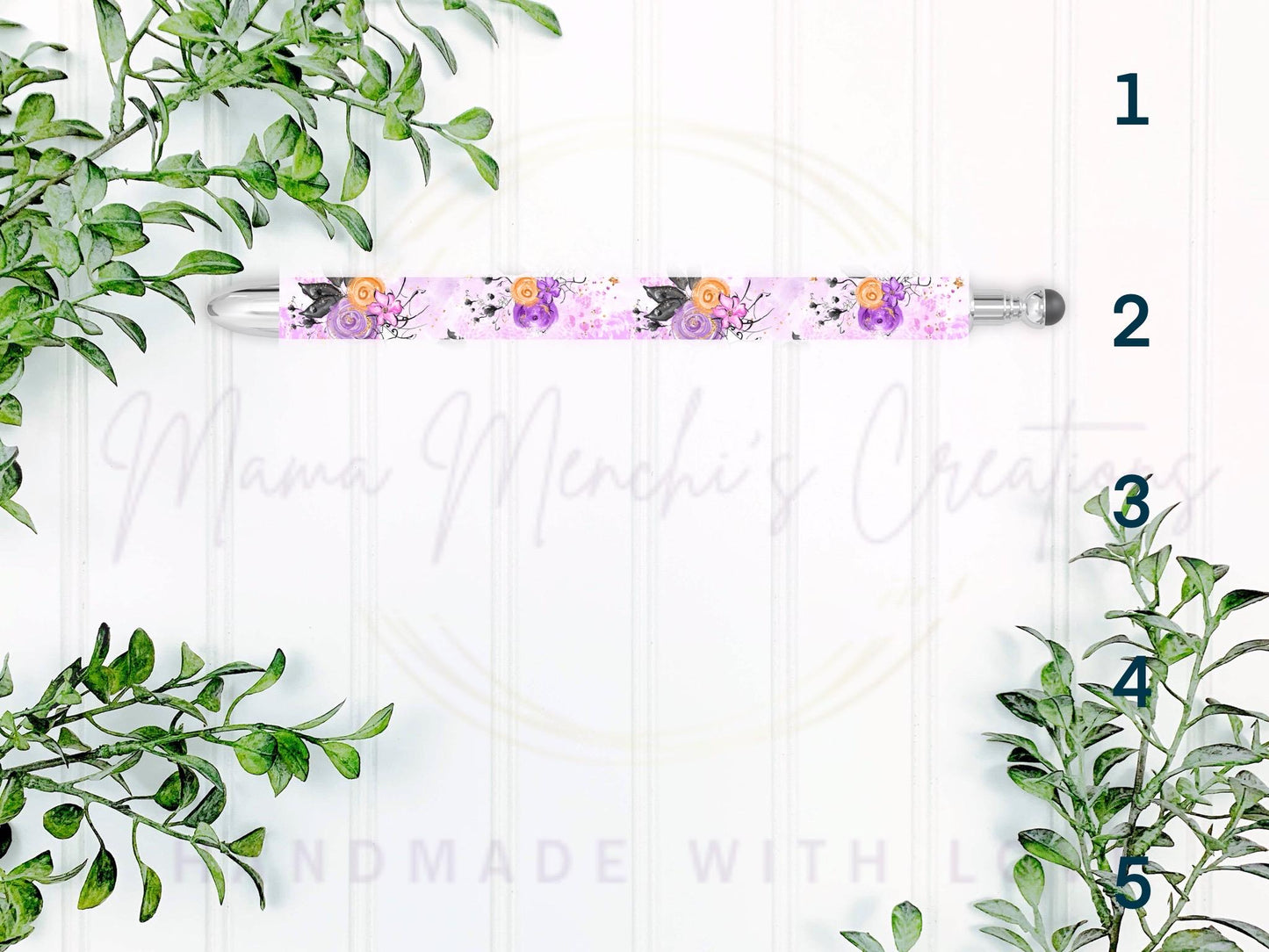 Halloween Stainless Steel Gel Pen with Stylus - Refillable .5mm