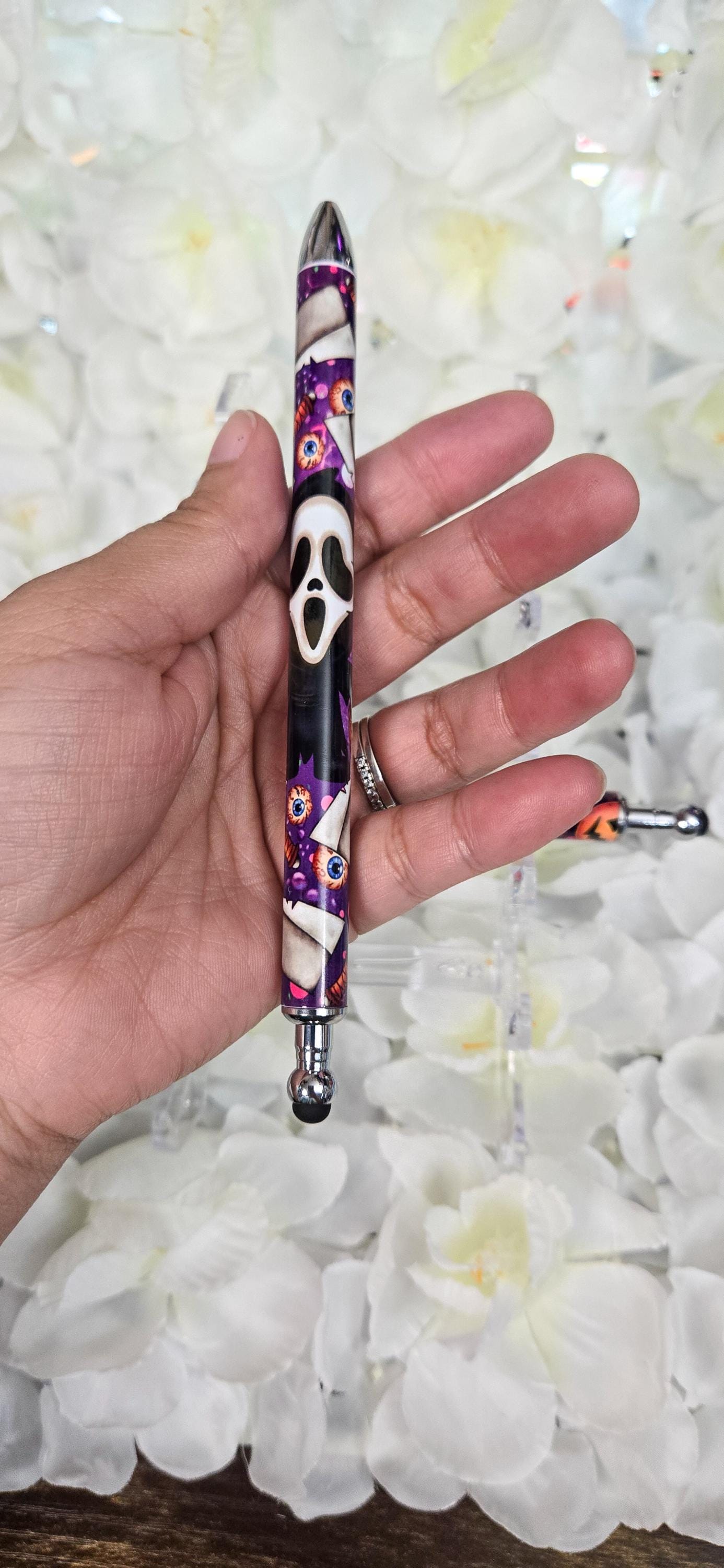 Spooky Horror Ghost Face Pen Refillable Gel Pen