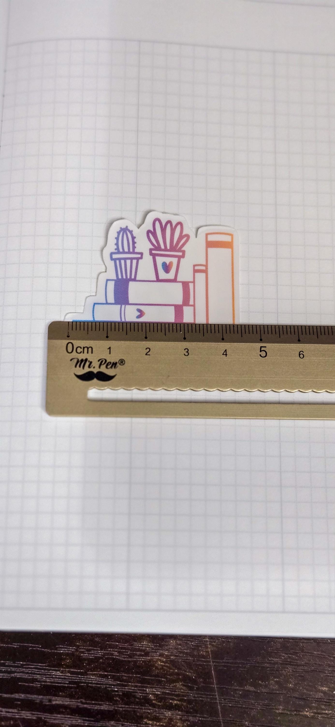Read More Books Bookish Holographic Glossy Die Cut Bujo Journal Planner Sticker