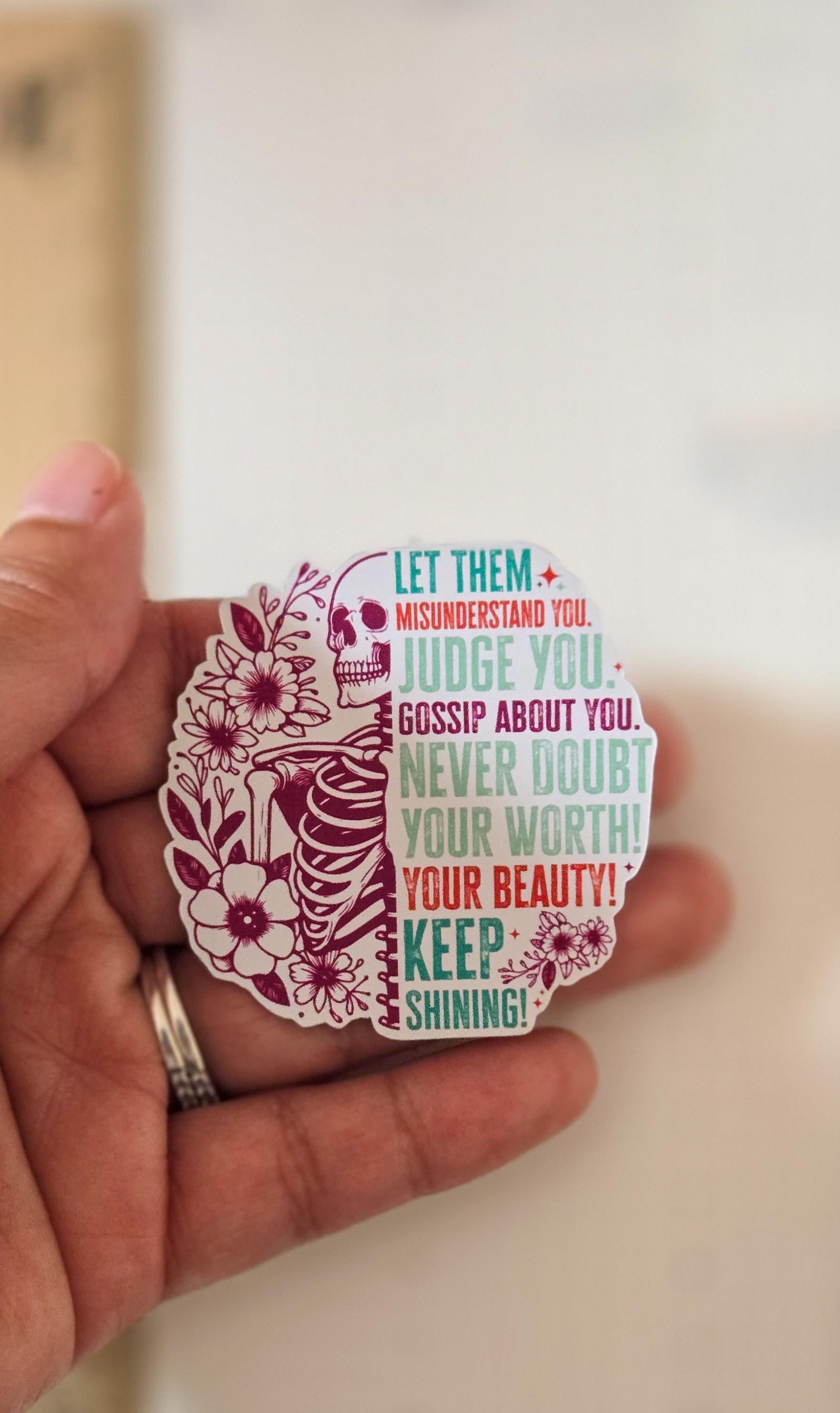 Let Them Mental Health Matte Die Cut Bujo Journal Planner Laptop Sticker