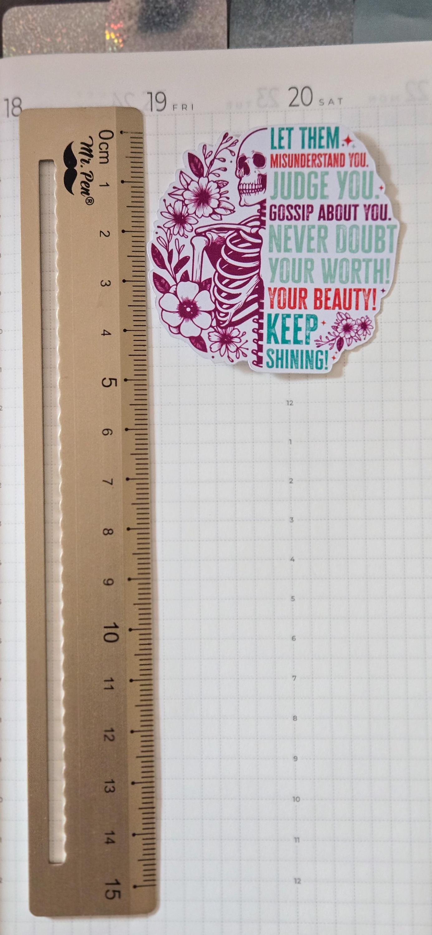 Let Them Mental Health Matte Die Cut Bujo Journal Planner Laptop Sticker