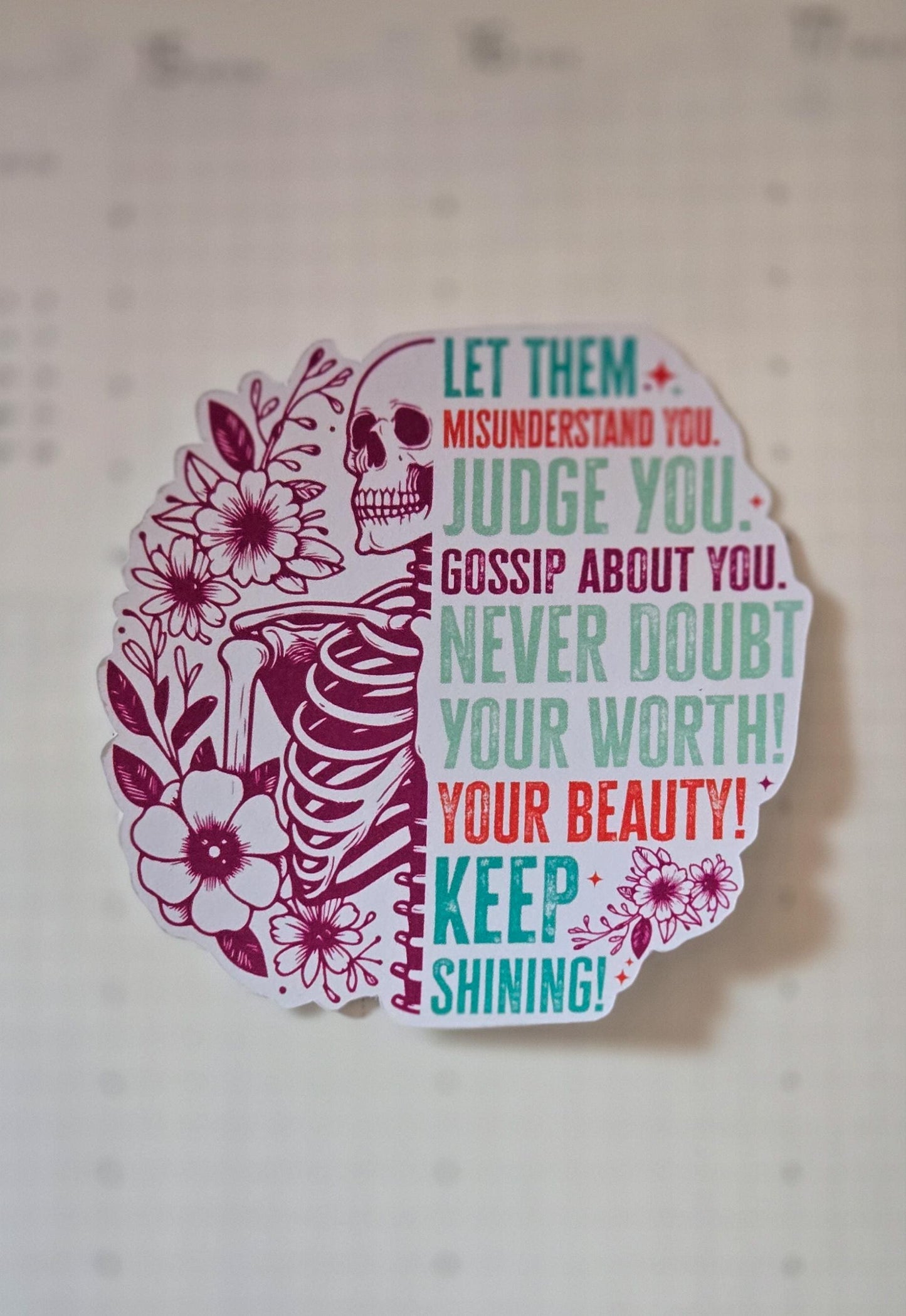 Let Them Mental Health Matte Die Cut Bujo Journal Planner Laptop Sticker