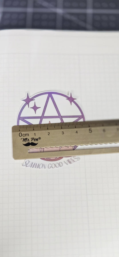 Summon Good Vibes Witchy Holographic Die Cut Bujo Journal Planner deco Sticker Sheet