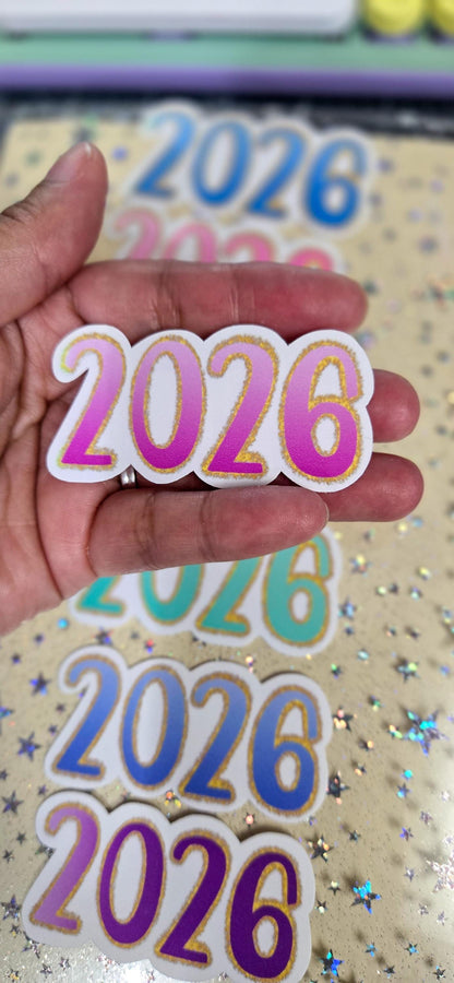 2026 Glossy Die Cut Journal Planner Deco Sticker