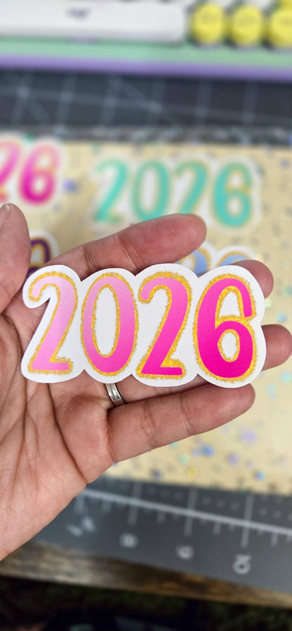2026 Glossy Die Cut Journal Planner Deco Sticker