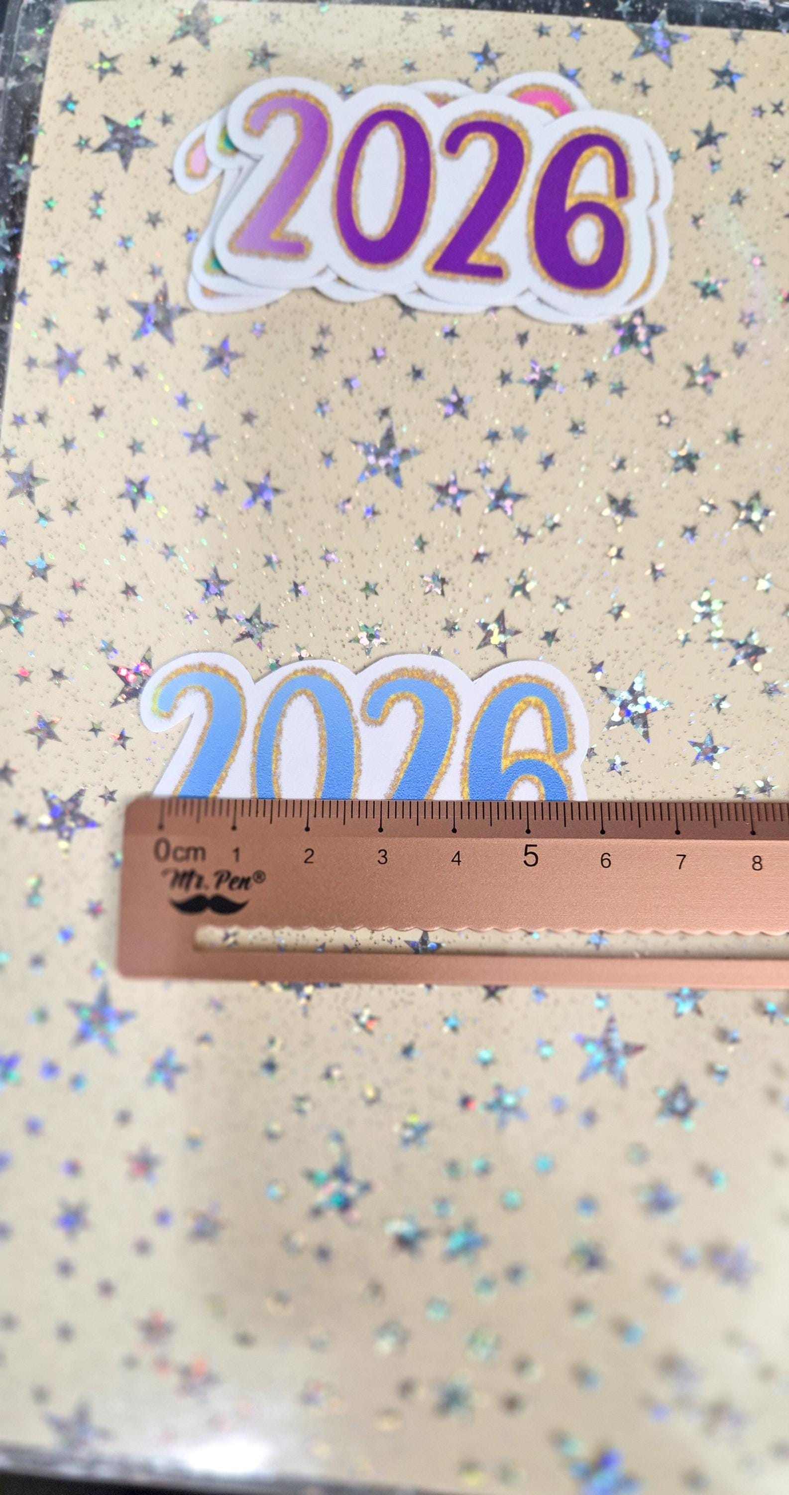 2026 Glossy Die Cut Journal Planner Deco Sticker