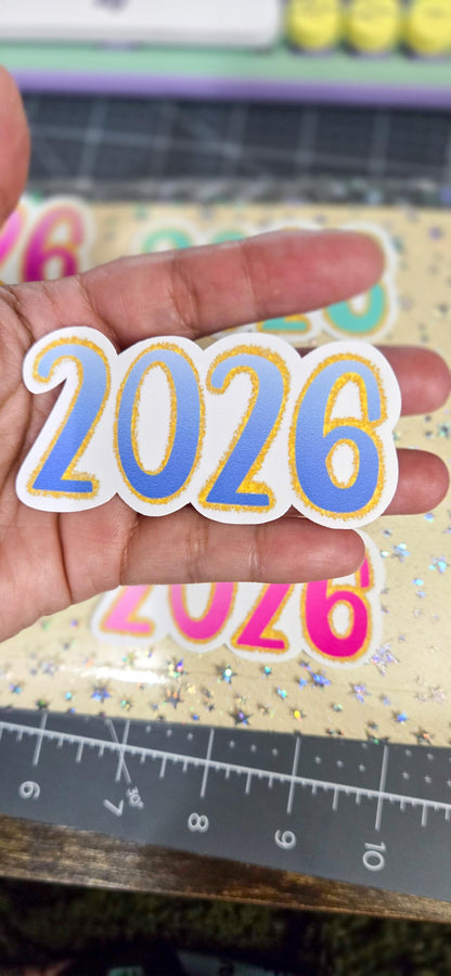 2026 Glossy Die Cut Journal Planner Deco Sticker