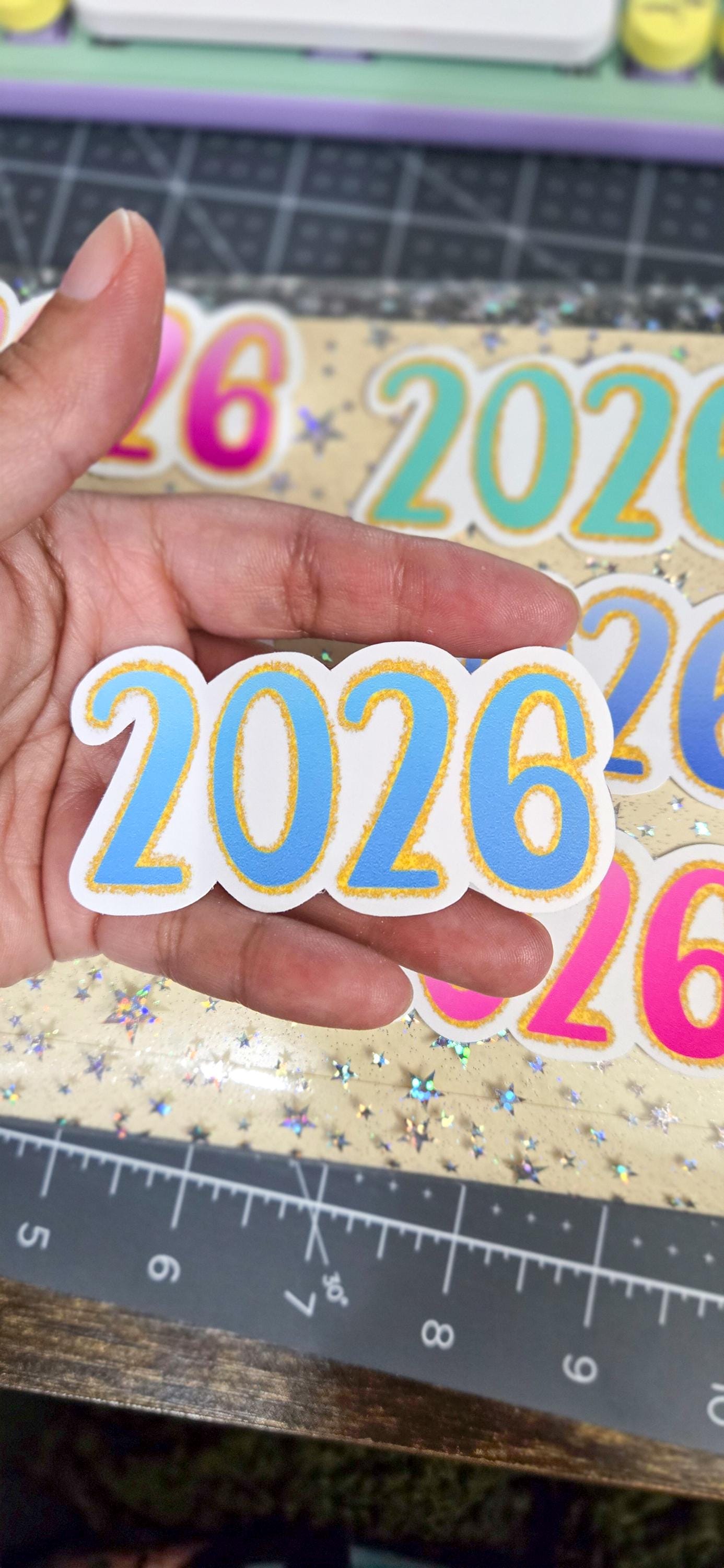 2026 Glossy Die Cut Journal Planner Deco Sticker