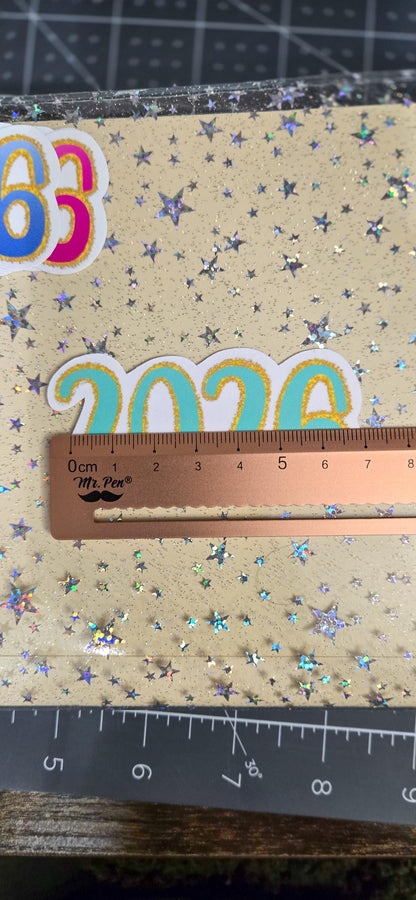 2026 Glossy Die Cut Journal Planner Deco Sticker