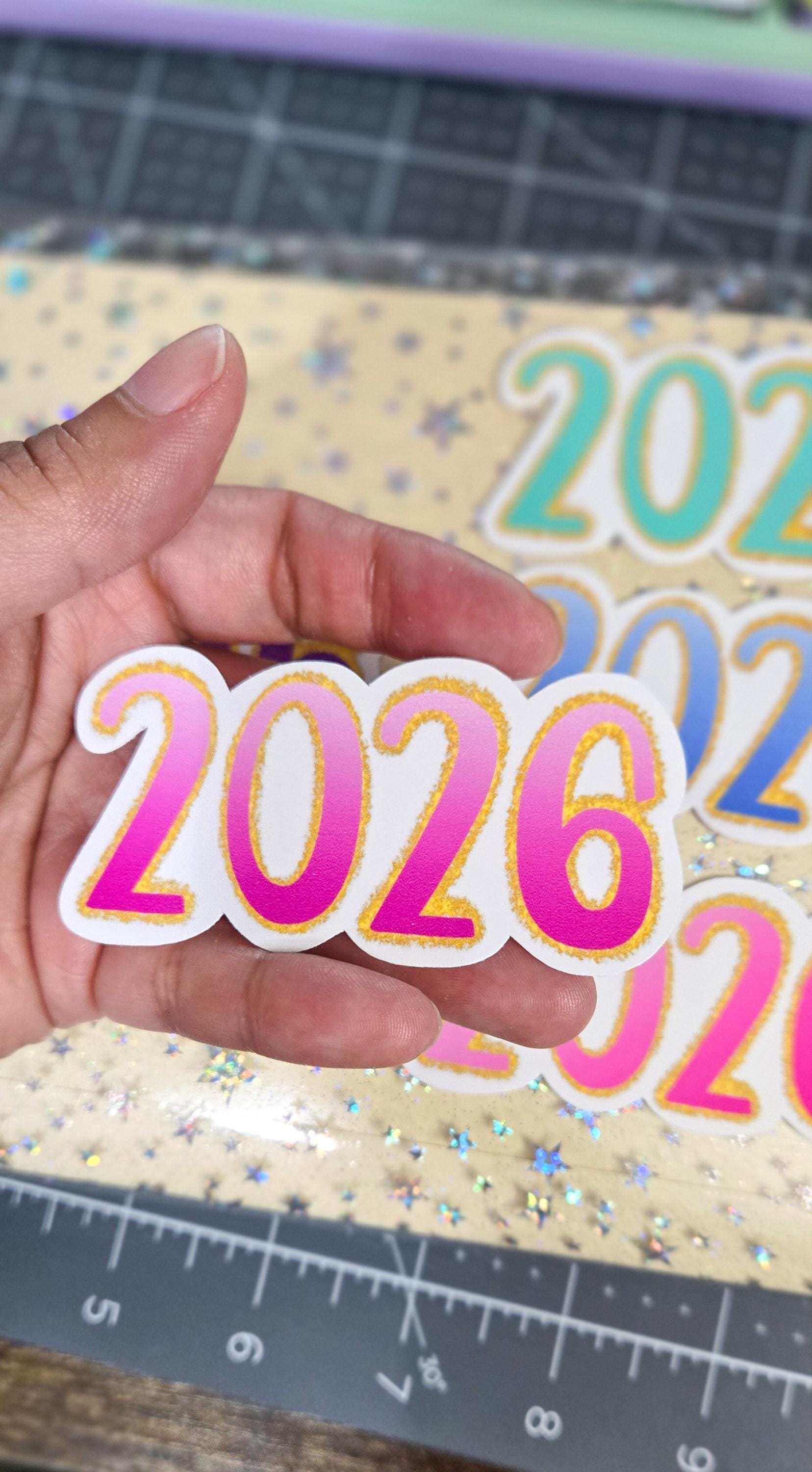 2026 Glossy Die Cut Journal Planner Deco Sticker