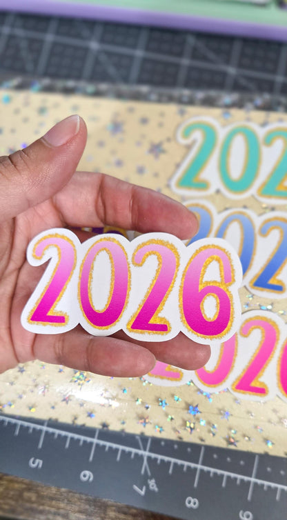 2026 Glossy Die Cut Journal Planner Deco Sticker