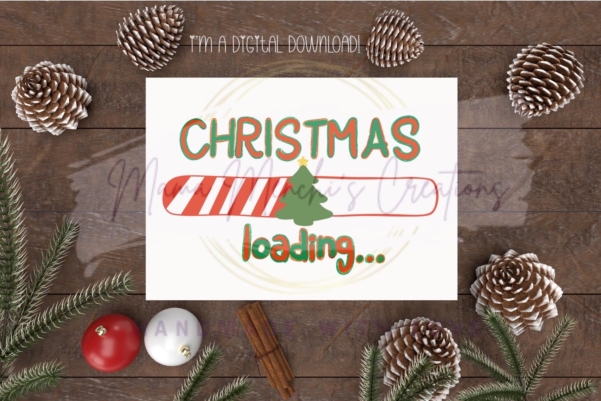 Christmas Loading Winter Season Sublimation DTF PNG Digital Download