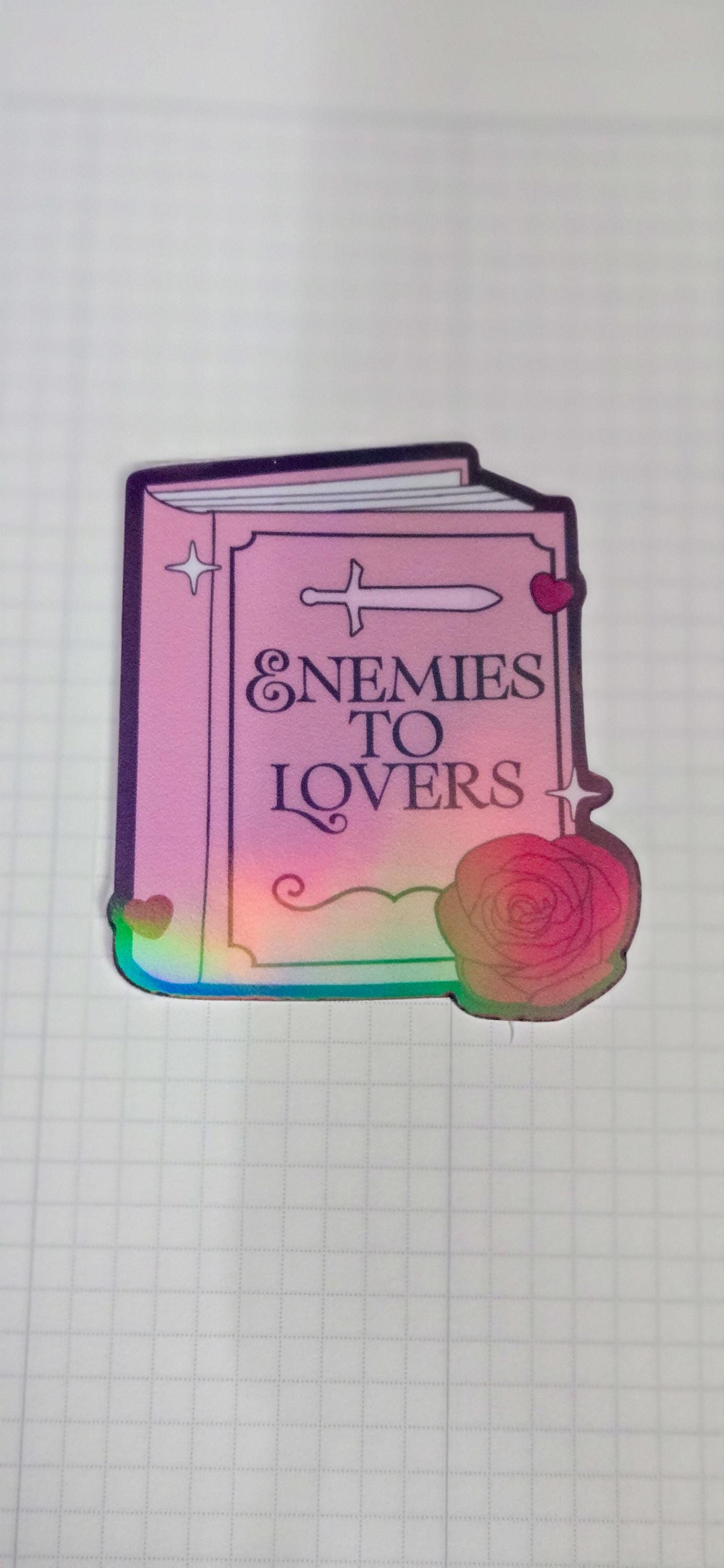 Enemies to Lovers Holographic Die Cut Sticker