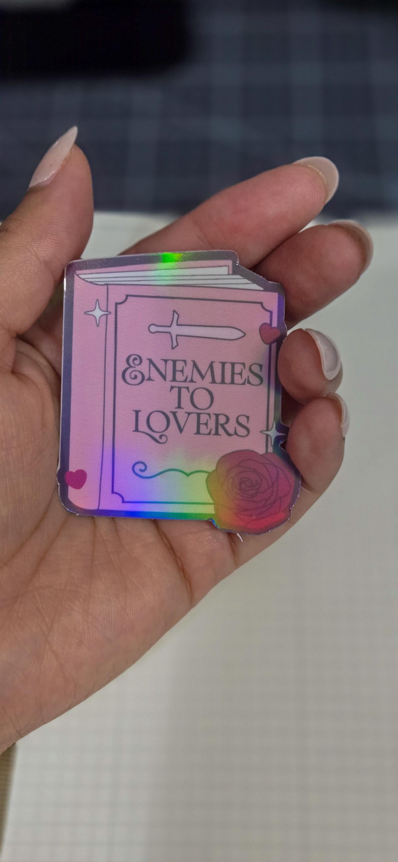 Enemies to Lovers Holographic Die Cut Sticker
