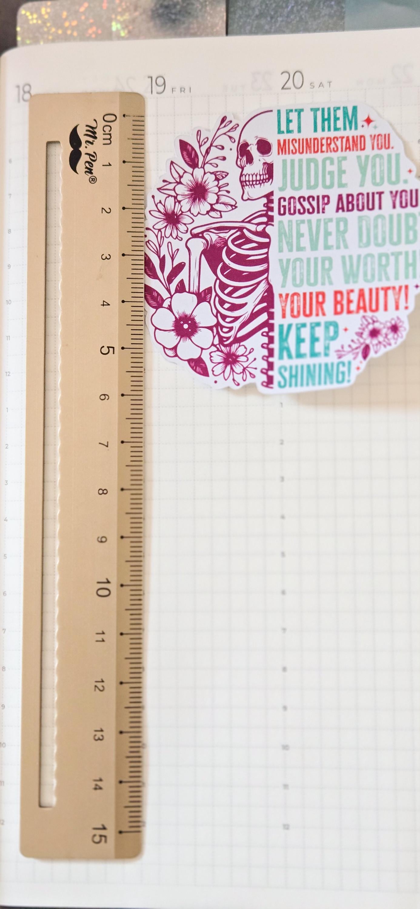 Let Them Mental Health Matte Die Cut Bujo Journal Planner Laptop Sticker